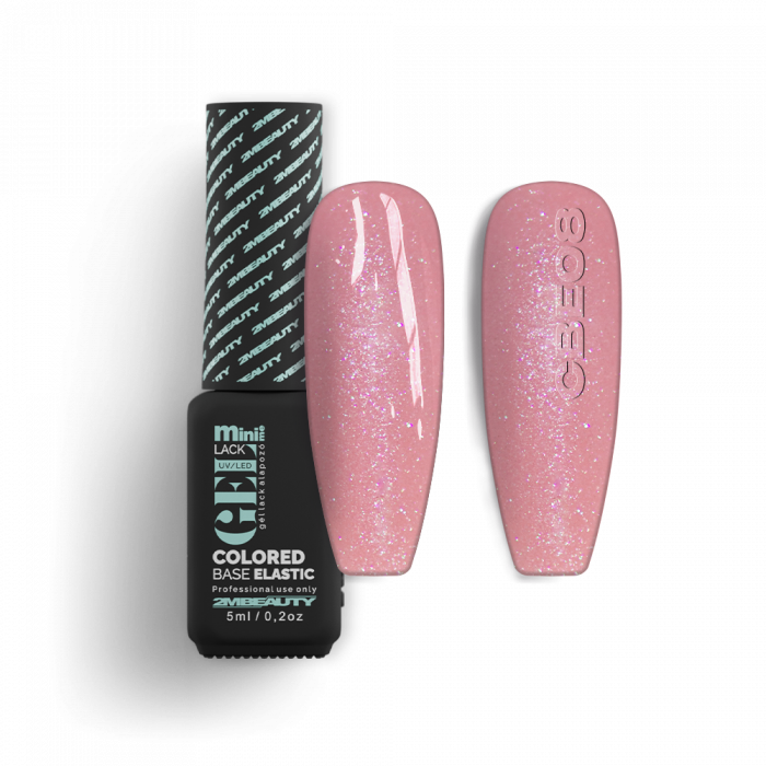 Gel Lack - Colored Base Elastic Shimmer CBE08 - HEMA Mentes (5ml - mini me)