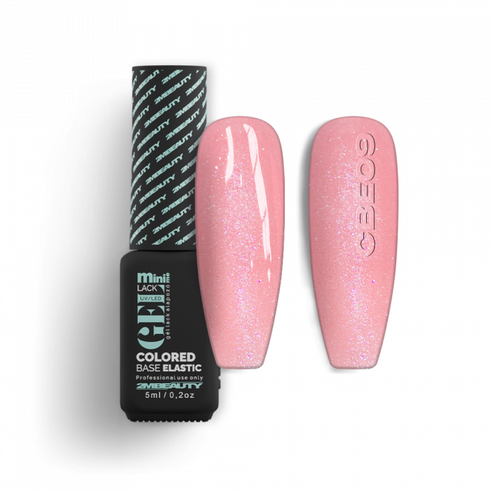 Gel Lack - Colored Base Elastic Shimmer CBE09 - HEMA Mentes (5ml - mini me)