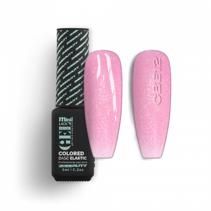 Gel Lack - Colored Base Elastic Shimmer CBE12 - HEMA Mentes (5ml - mini me)