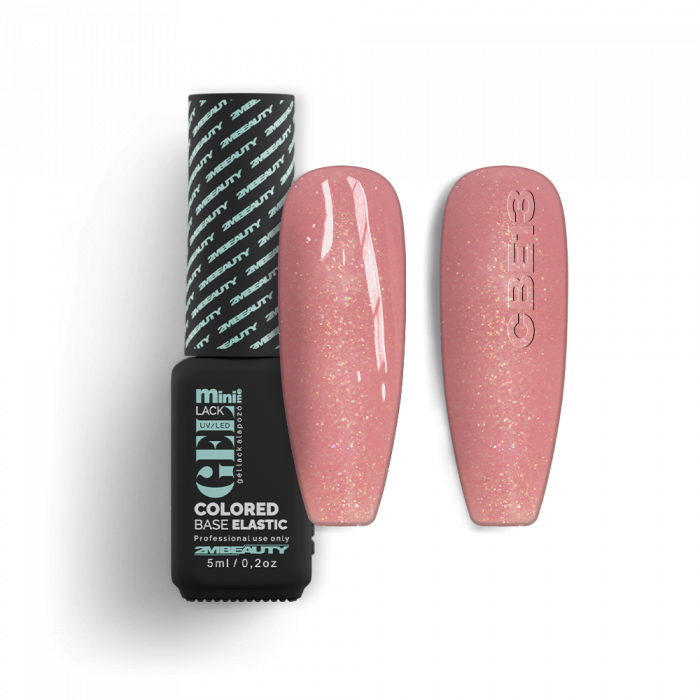 Gel Lack - Colored Base Elastic Shimmer CBE13 - HEMA Mentes (5ml - mini me)