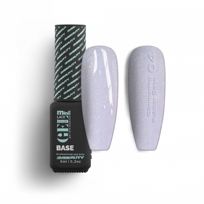 Gel Lack - Glimmering Rubber Base 04 - HEMA Mentes (5ml - mini me)