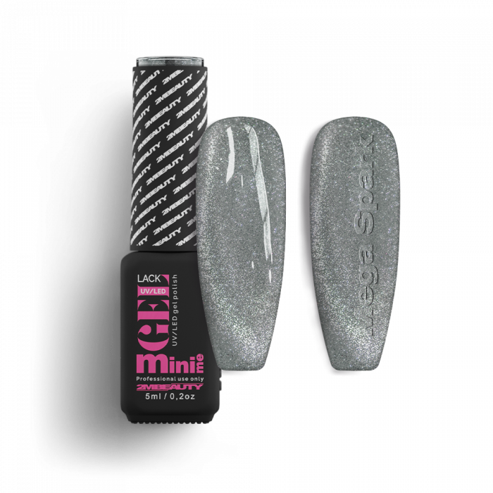 Gel Lack - Magnet Effect White - Mega Spark - HEMA Mentes (5ml - mini me)