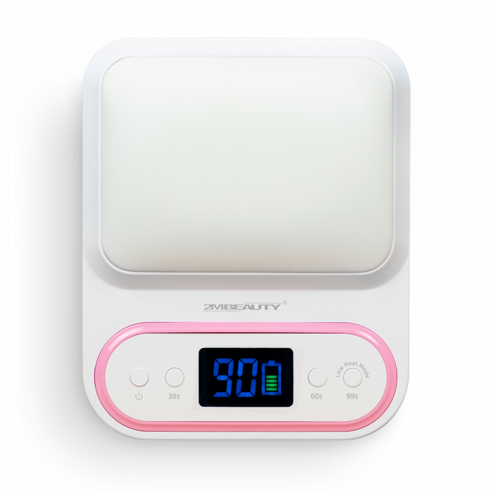 Akkumulátoros Kéztámaszos MultiLED Lámpa 01 - 48W Pillow UVLED - Pink (Fehér Párna, db)