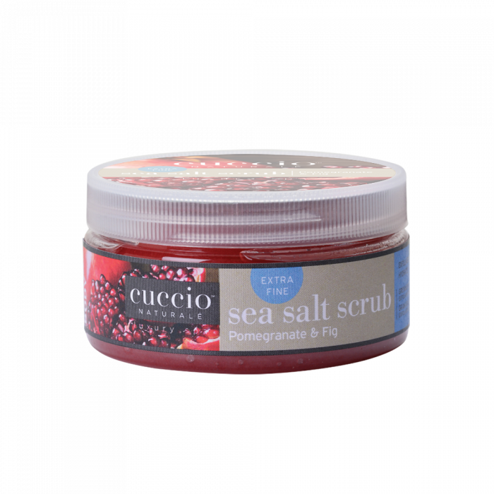 Cuccio Tengeri Sós Bőrradír Gránátalmával és Fügével - Sea Salt Scrub Pomegranate & Fig (226 g)
