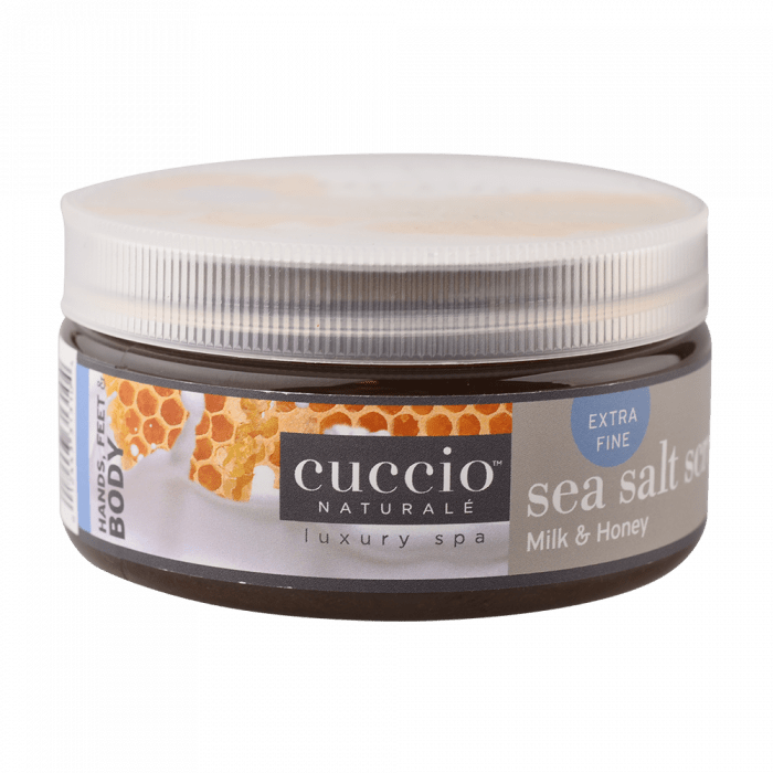 Cuccio Tengeri Sós Bőrradír Tejjel és Mézzel - Sea Salt Scrub Milk & Honey (226 g)