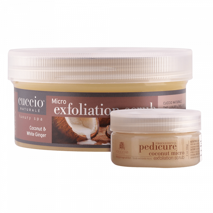 Cuccio Bőrradír Kókusszal és Fehér Gyömbérrel - Micro Exfoliation Scrub Coconut & White Ginger (453 g)